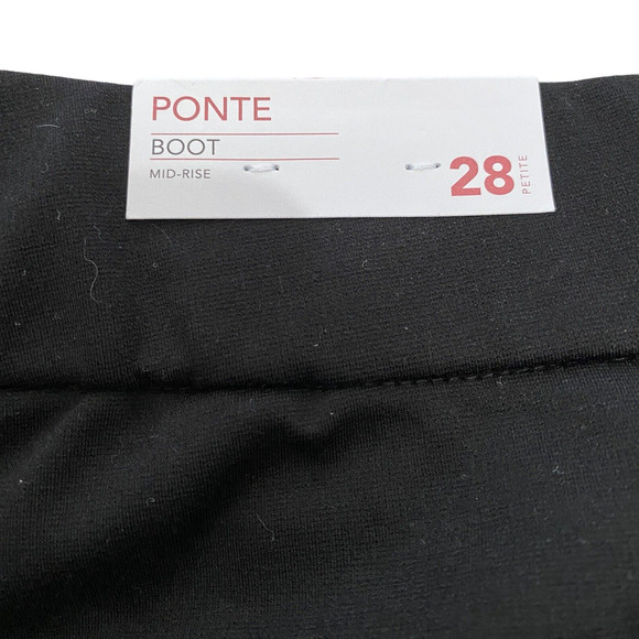 Lane Bryant Plus Size 28P Ponte Boot Cut Pant Black Pull On Career Stretch - Picture 2 of 8